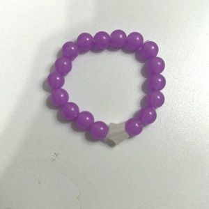 Purple star simple bead bracelet